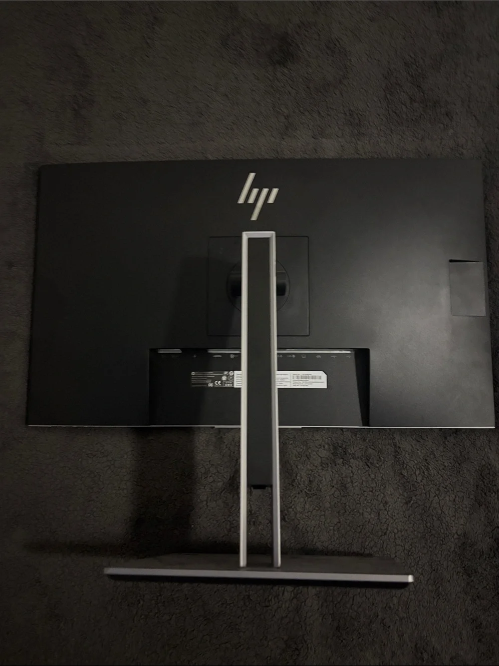 HP Silver and Black Adjustable Monitor with Slim Bezel